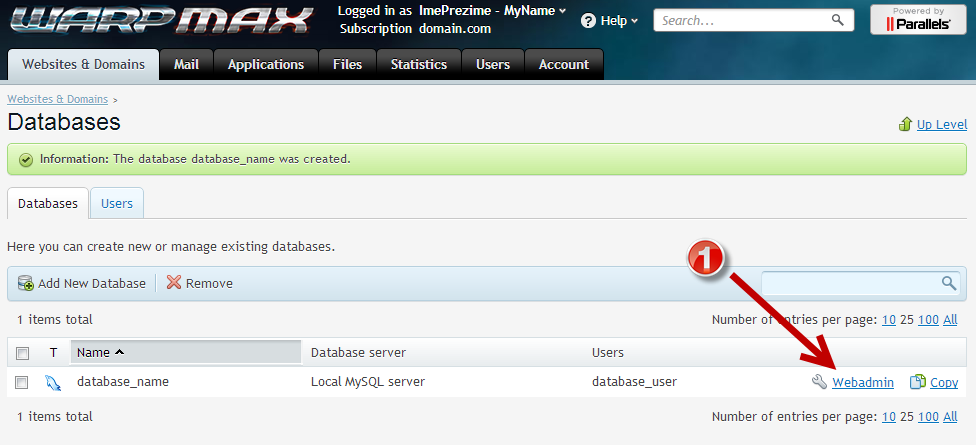 Database phpmyadmin.png
