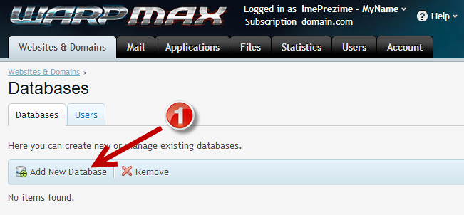 Add new database.png
